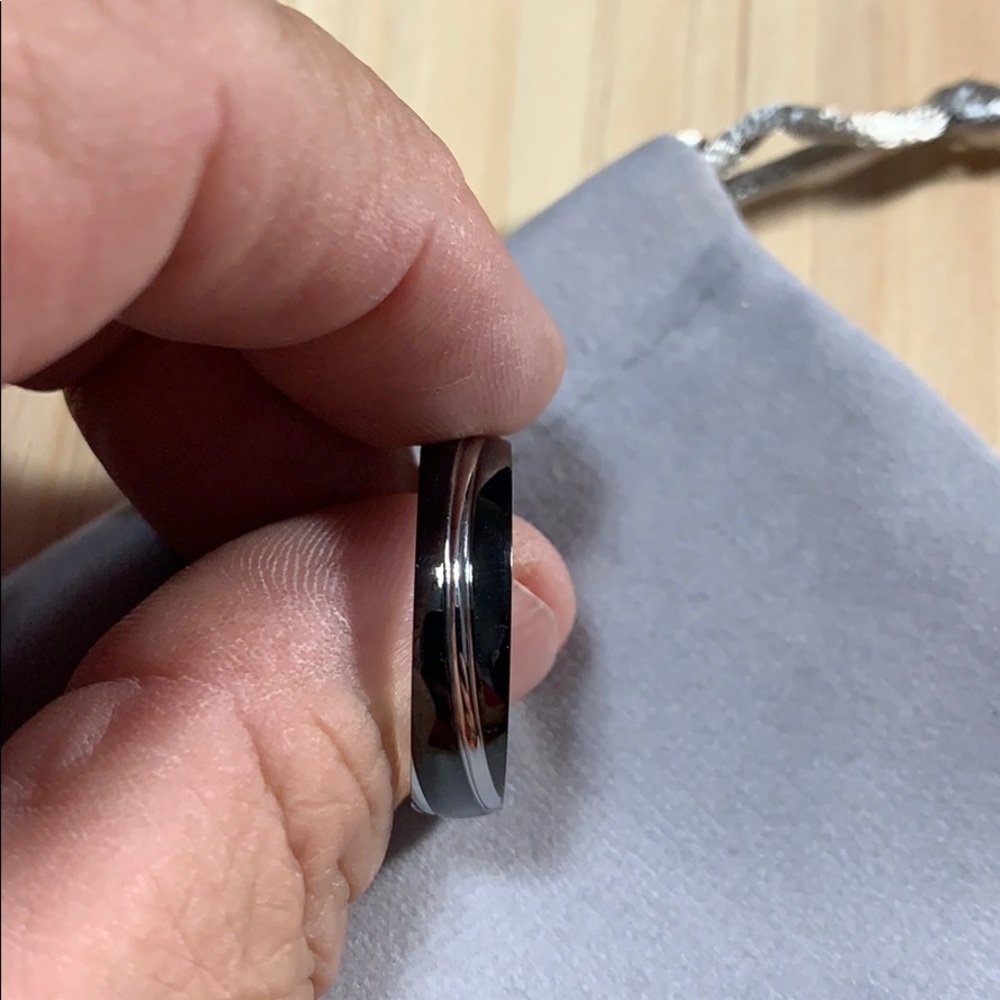 Men Stainless Steel Black /Sliver Color Ring - Picture 5 of 5